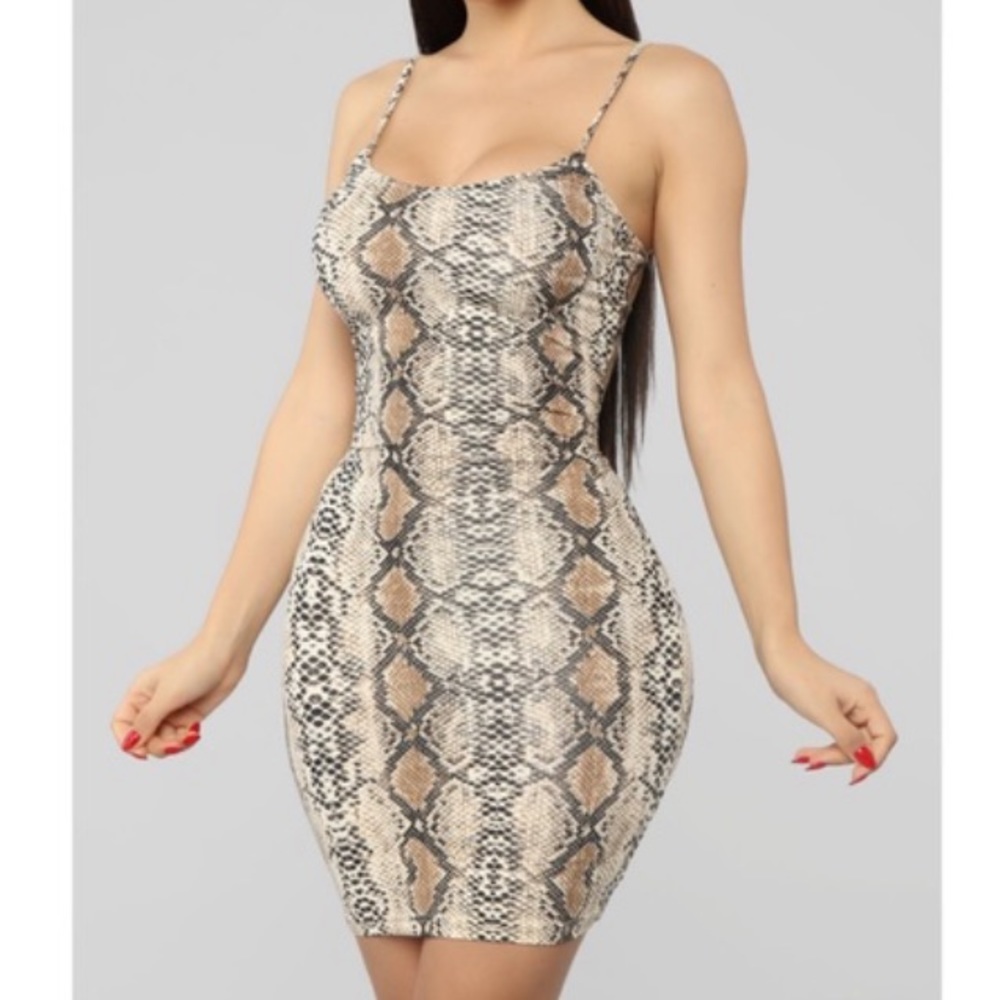 Get the hint snake print mini dress